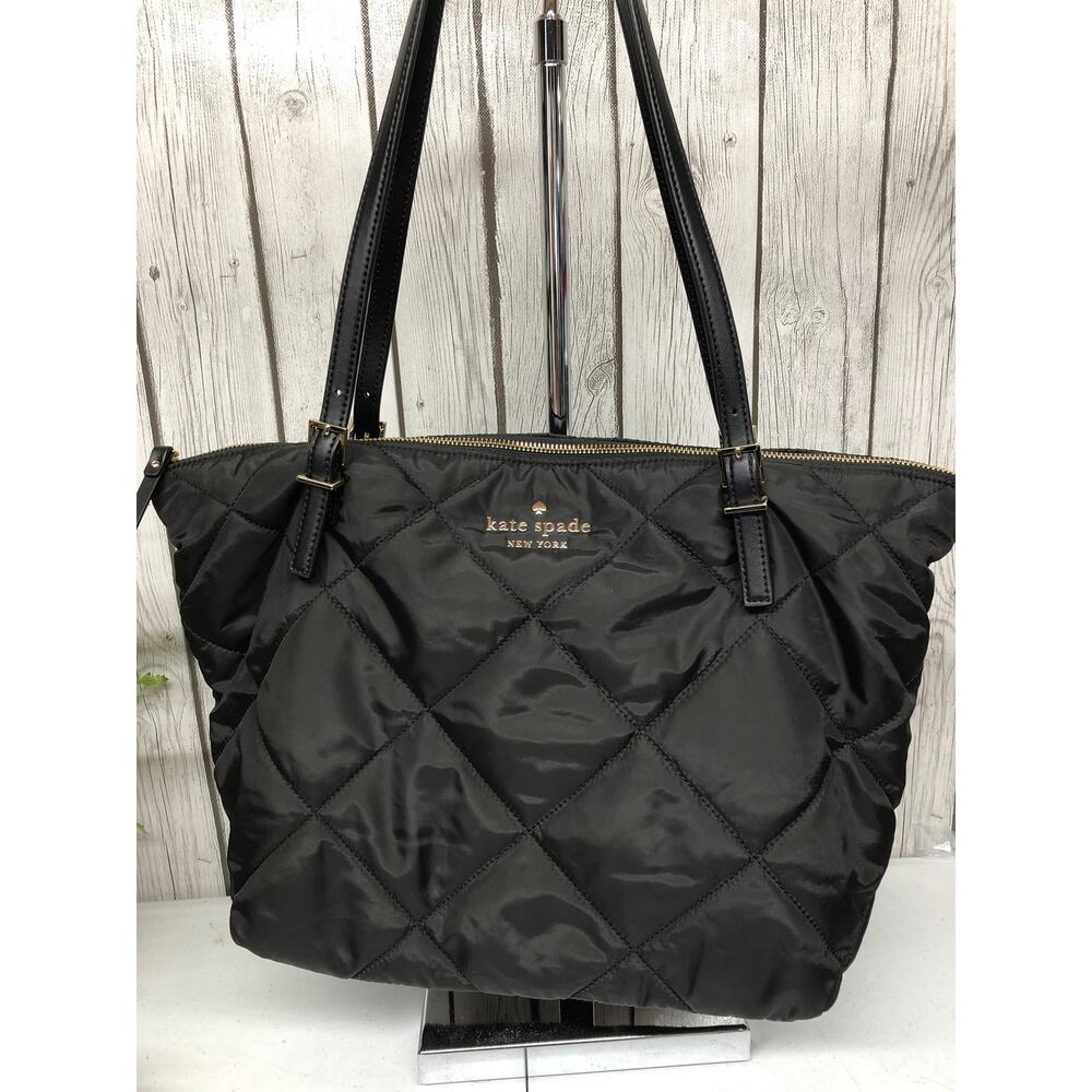 Kate Spade Black Quilted Nylon Tote Bag